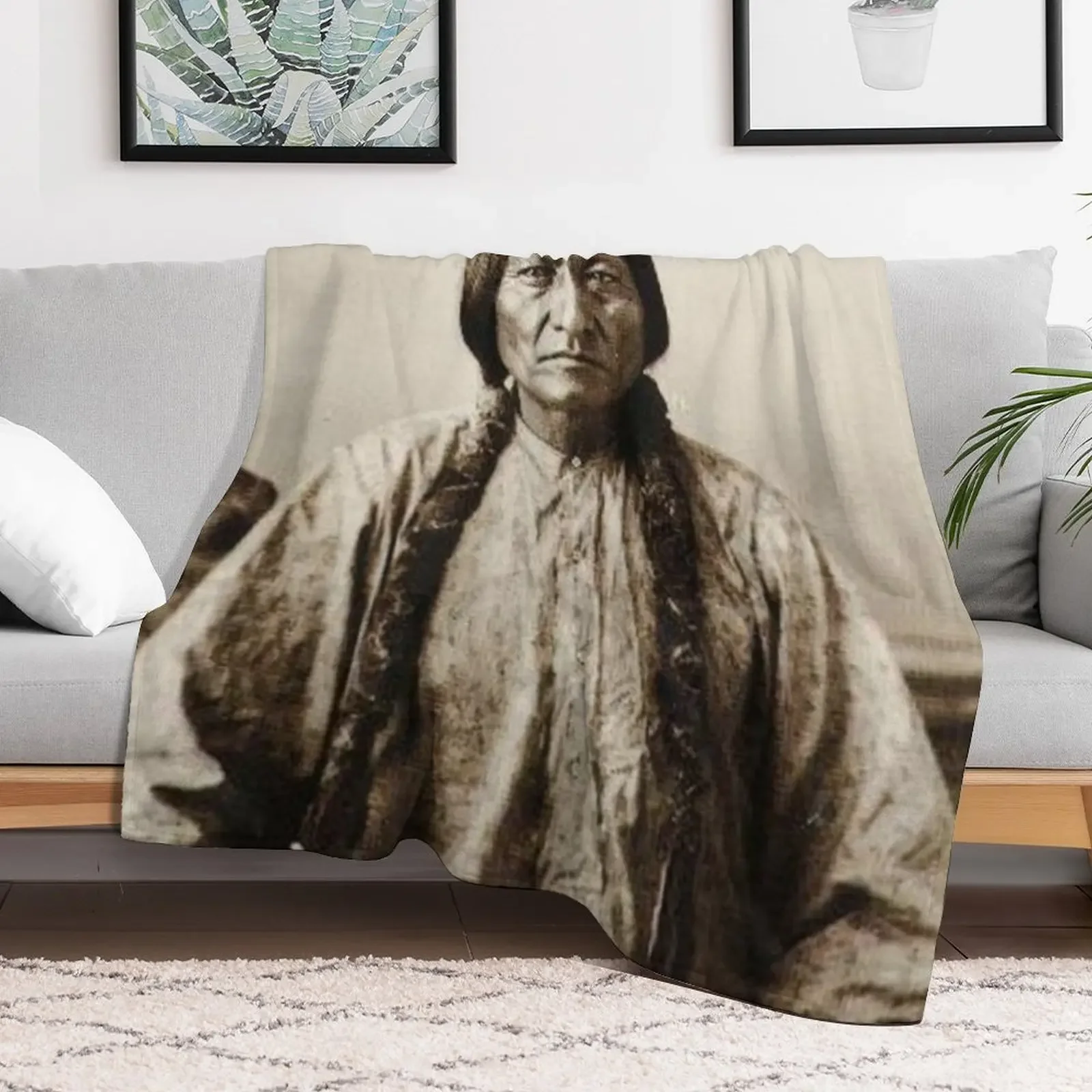 Сидящий бык - плед Hunkpapa Lakota модные одеяла для диванов ворсовые