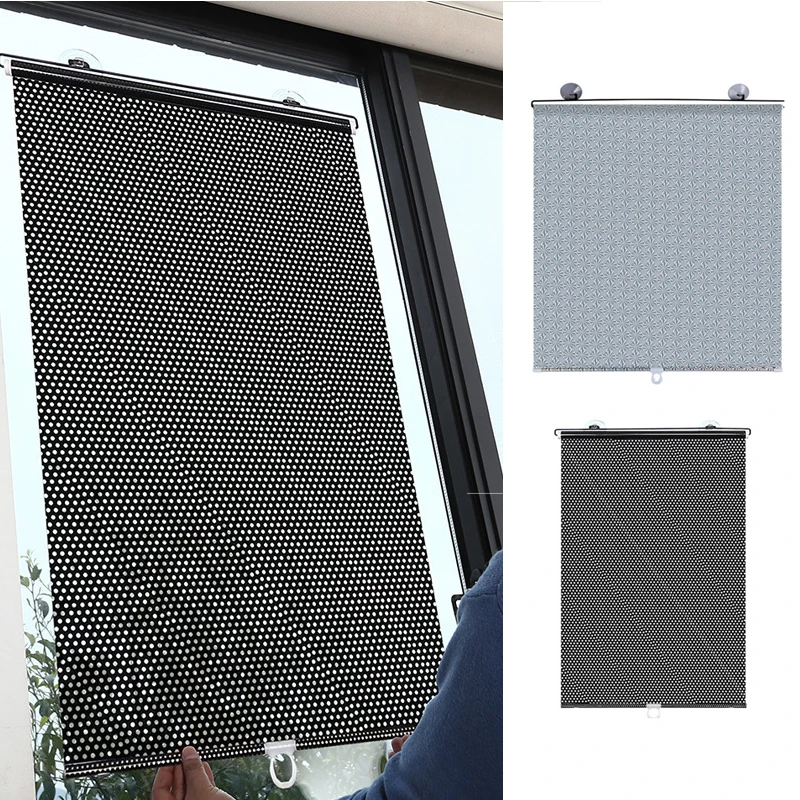 

Universal Roller Blinds Sunshade Blackout Curtain Car Bedroom Kitchen Office Window Sun-shading Nail-free Retractable Curtains