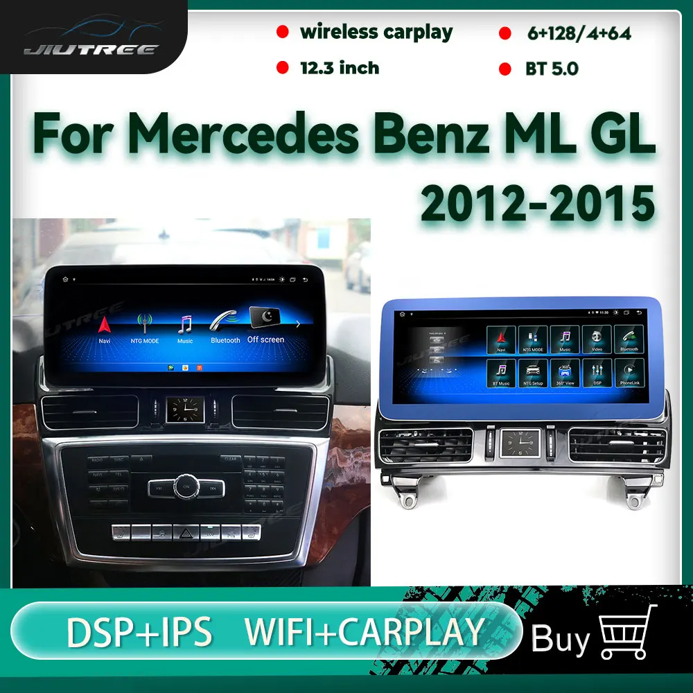 

Автомагнитола для Mercedes-Benz ML GL 12,3-2015, 128 дюйма, 10,0 ГГц, Android 2012, GPS-навигация, мультимедийный плеер, автомагнитола