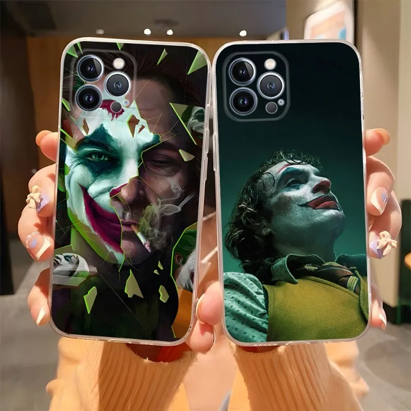 Прозрачный чехол для телефона с изображением клоуна из фильма Джокер Iphone 14Pro 11 15 12