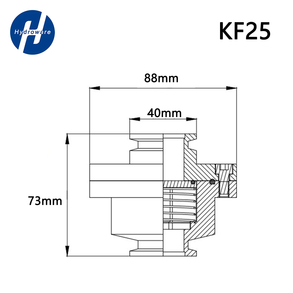 

KF25/KF40 Обратный клапан из алюминиевого сплава, гигиенический вакуумный линейный односторонний и выпускной обратный клапан с тройным зажимом для домашних/вакуумных насосов