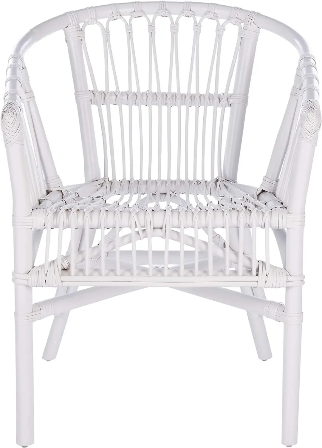 Safavieh Home Adriana Прибрежный белый ротанг (набор из 2 шт.) Стул с акцентом 0