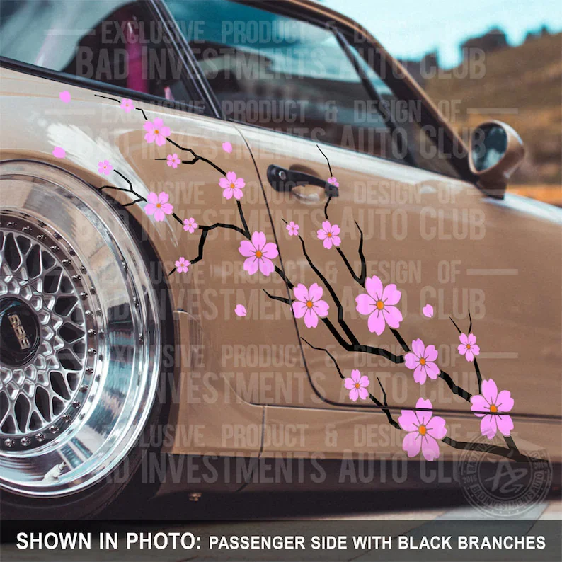 

Cherry Blossom Car Decal, Side Graphics, Flower Decals, Vinyl Flower Decal, Sakura Car Decal, Sakura Graphics, Cherry Blossom Ca