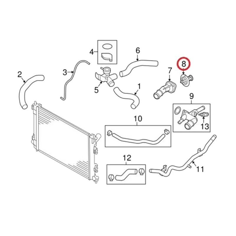 25500-2E000 термостат охлаждающей жидкости двигателя для HYUNDAI KIA 1.8L 2.0L 2011-2020