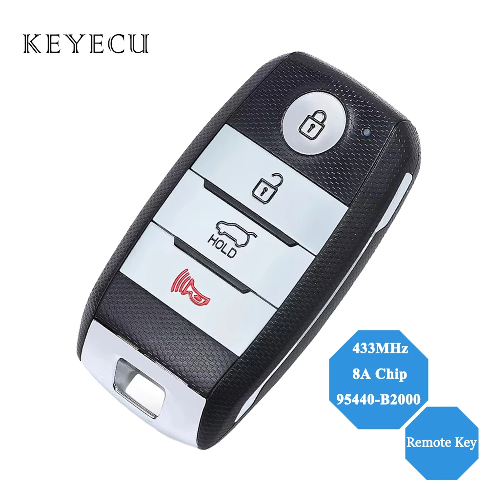 Запасная деталь Keyecu 95440-B2000 для KIA Soul 2014 2015 2016 2017 433 МГц с чипом 8A идентификатор FCC: