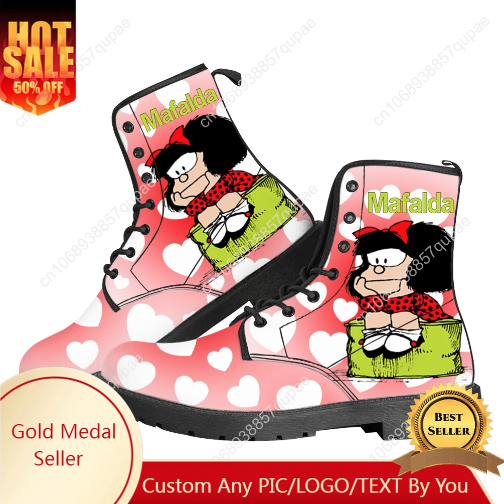 Mafalda ботинки на плоской подошве с героями мультфильмов аниме милые мужские и