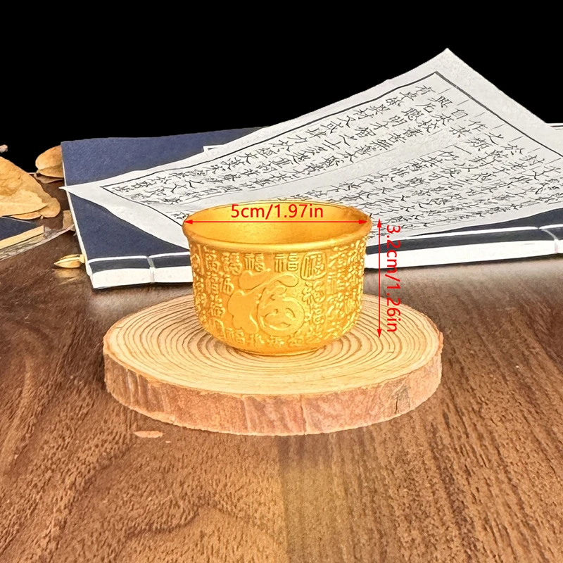 Латунная сервировочная чаша китайская ритуальная буддийская для воды латунная