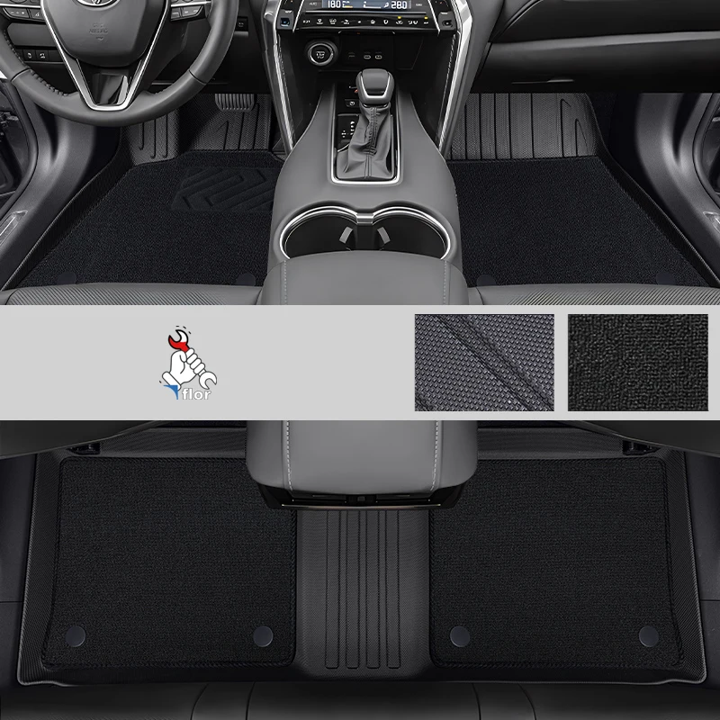 

Автомобильный напольный коврик с левым рулем Toyota Venza 2023, индивидуальный коврик для ног с полным объемным звуком, внутренняя защитная подкладка, напольная подкладка