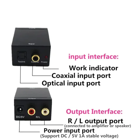 Аудиоконвертер Toslink Digital to Jack 3.5 мм