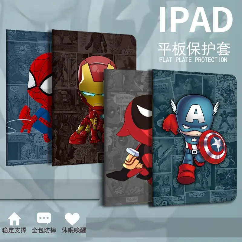 

Marvel Iron Spider man tablets For iPad Pro 2020 2021 2022 11 Air 3 Mini 4 5 6 2018 9.7 2019 10.2 8th 10.5 10.9 12.9 inch Cover