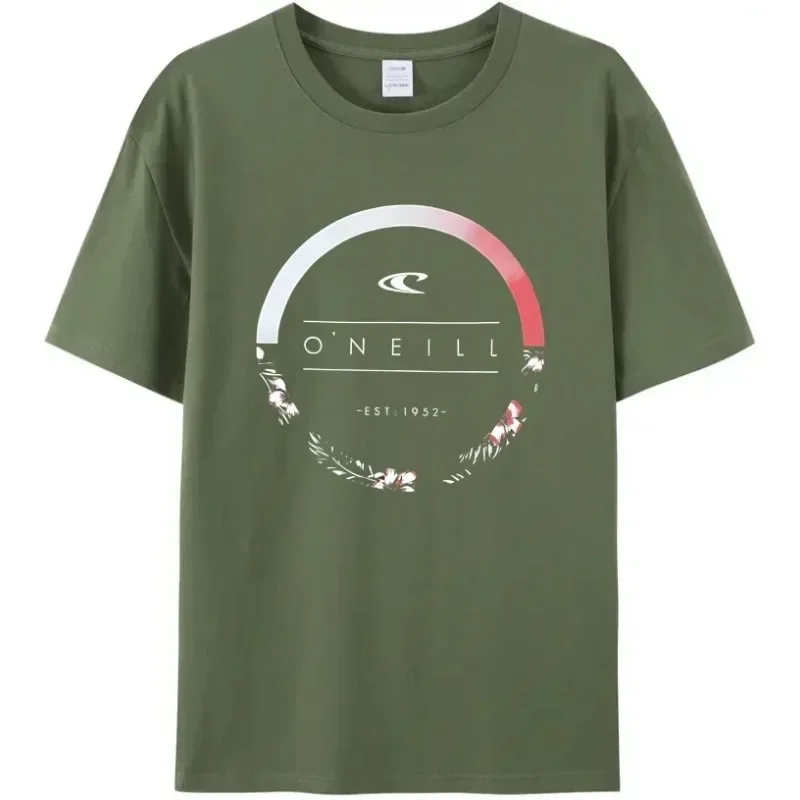 Мужская Летняя Повседневная Футболка Из 100% Хлопка С Логотипом Oneill И Эмблемой