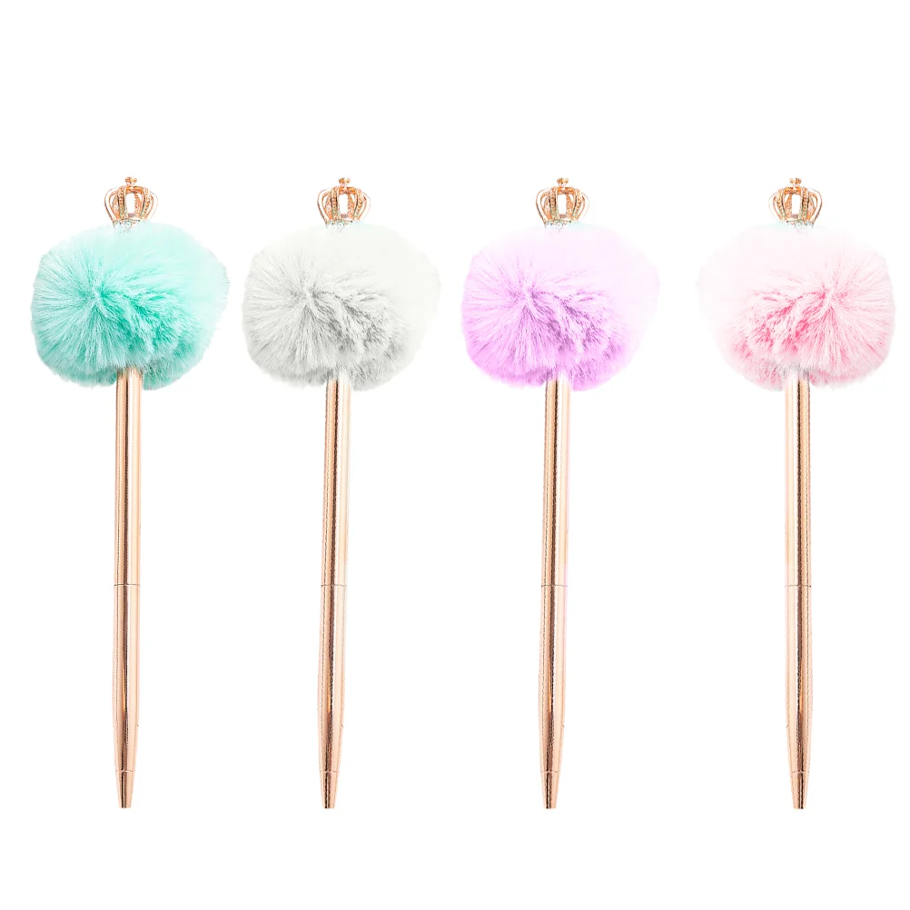 

Pen Ballpoint Pompens Pompom Cute Plush Student Gift Needle Ink Point Signature Rollerball Stationerystudy Girl Adorableoffice