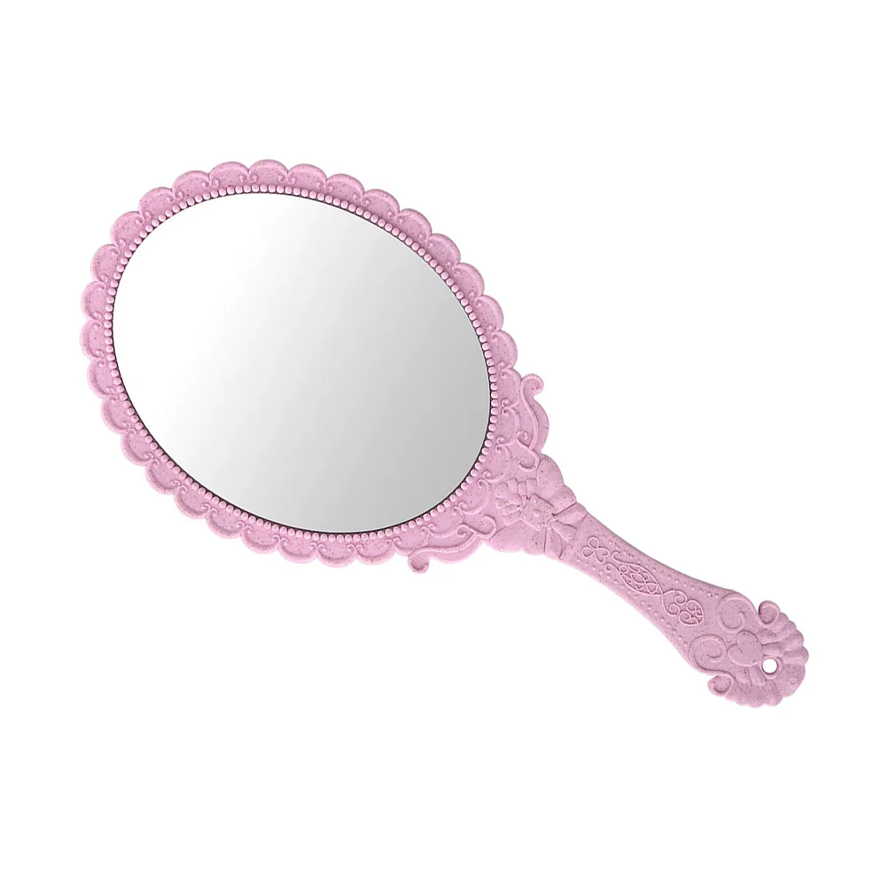 

2pcs Handheld Makeup Mirrors Retro Pattern Mirrors Portable Cosmetic Mirror Gift Mirror for Girls
