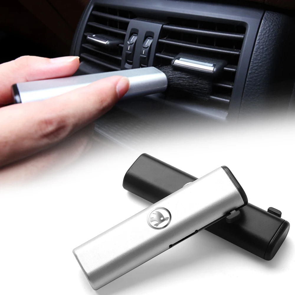 

Retractable Car Air Outlet Dashboard Cleaning Brush Tools Auto Accessories For Skoda Yeti Roomster Octavia Rapid Fabia Superb S