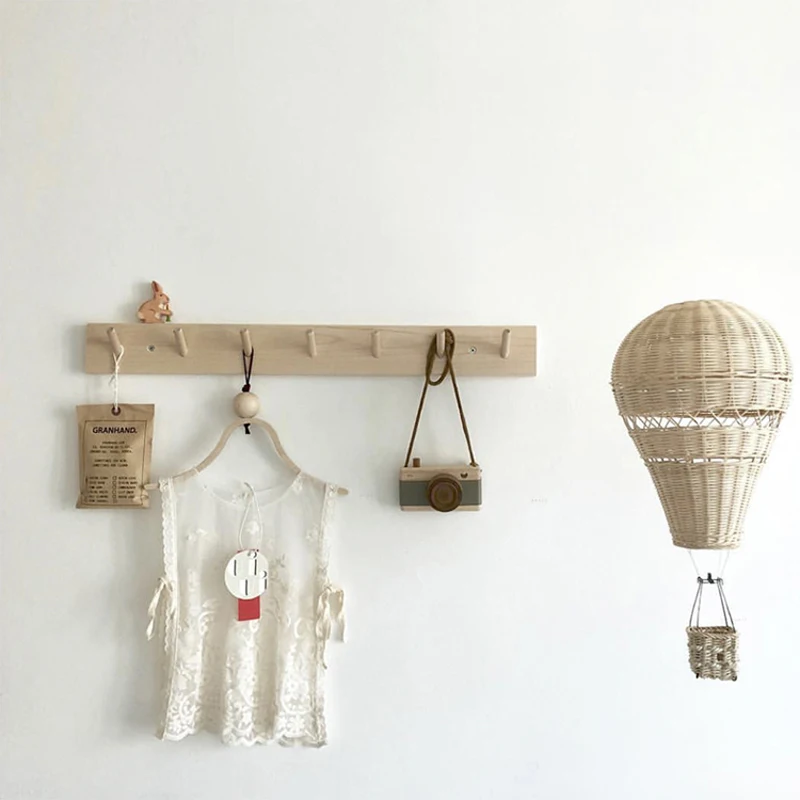 

Hand-woven Rattan Hot Air Balloon home decoration accessories for living room wall hanging decor Shop Window Hanging Decorations