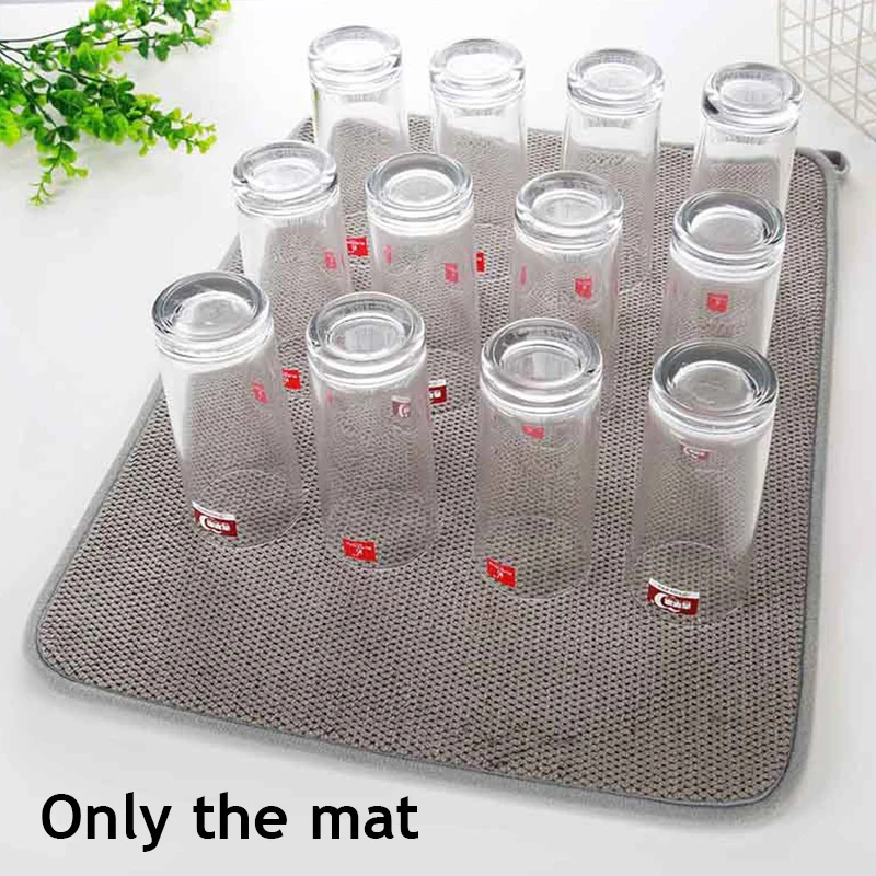 

Super Absorbent Table Dish Dryer Mat Multicolor Coffee Drying Mats 30cmx40cm Table Placemat High Quality Dish Drying Pad Coaster