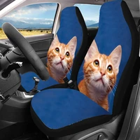 universal seat cover for automobile cute little orange cat front seat protector suitable for automobile off road vehicle