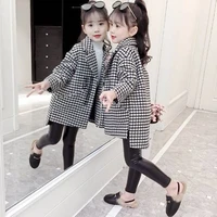 2022 girls jacket outerwear plaid pattern girls coats autumn winter girls jackets thick warm clothes girl 6 8 10 12 years