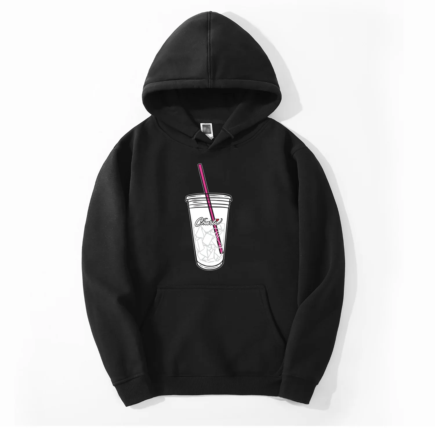 

Fashion Iced Coffee Print Hoodie Women Fashion Casual Hooded Long Sleeve Pullover Sweatshirt Top