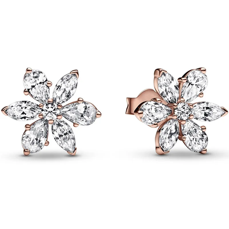 

Original Moments Sparkling Herbarium Cluster Stud Earring For Women 925 Sterling Silver Wedding Gift Fashion Jewelry