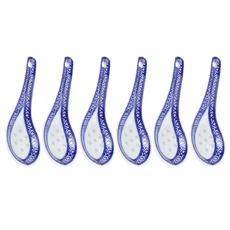 6 шт. многофункциональная керамическая ложка в китайском стиле |