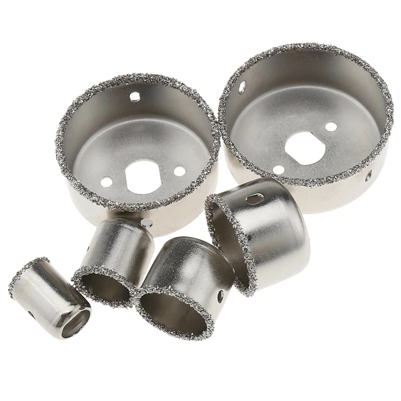 

Diamond Coated Ceramic Tile Hole Saw Kit with 6 Hole Alloy Storage Box Portable Durable Cutting Marble Ceramic Hole Saw Set