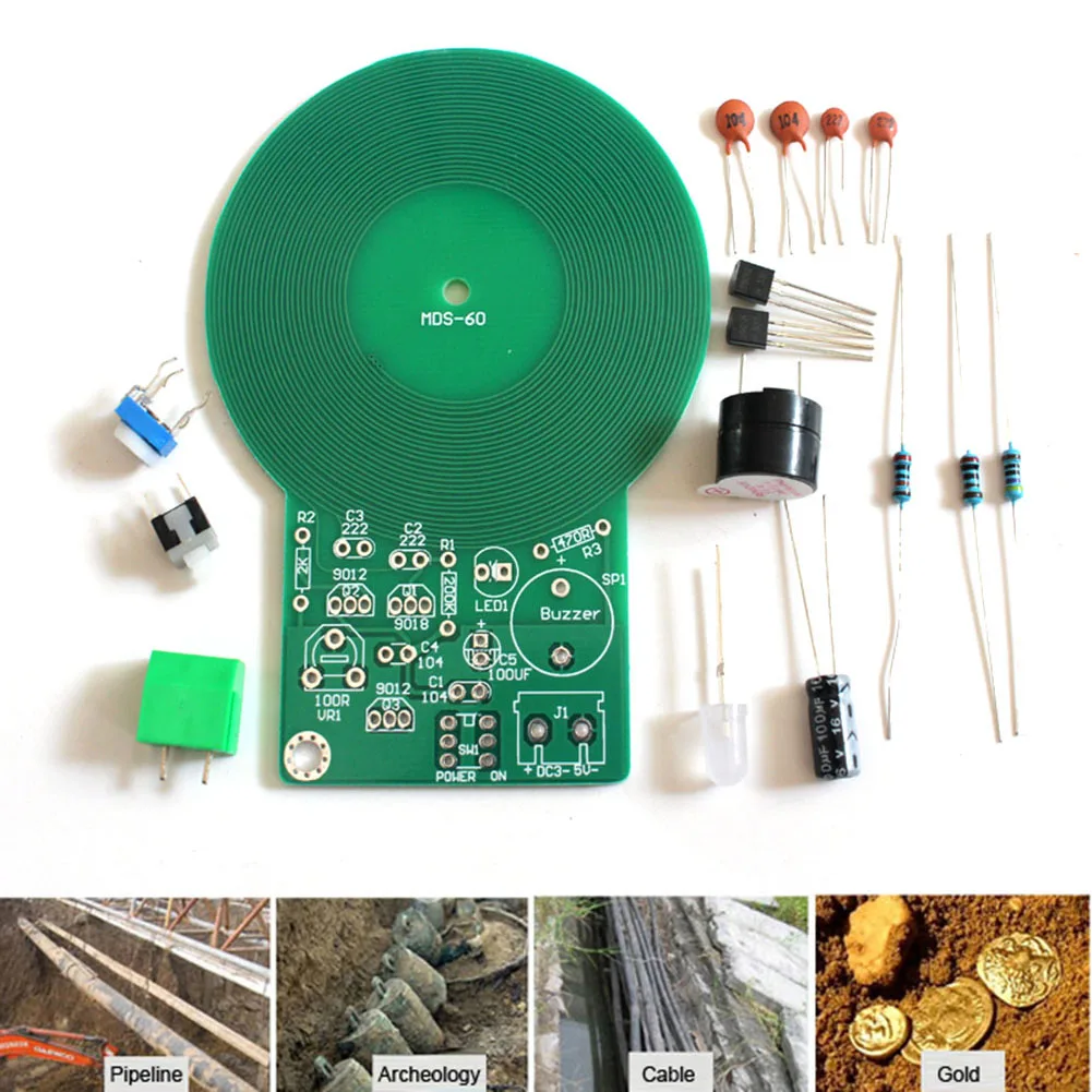 

Metal Detector Kit Electronic Kit DC 3V-5V 60mm Non-contact Sensor Board Module DIY Electronic Part Metal Detector DIY Kit