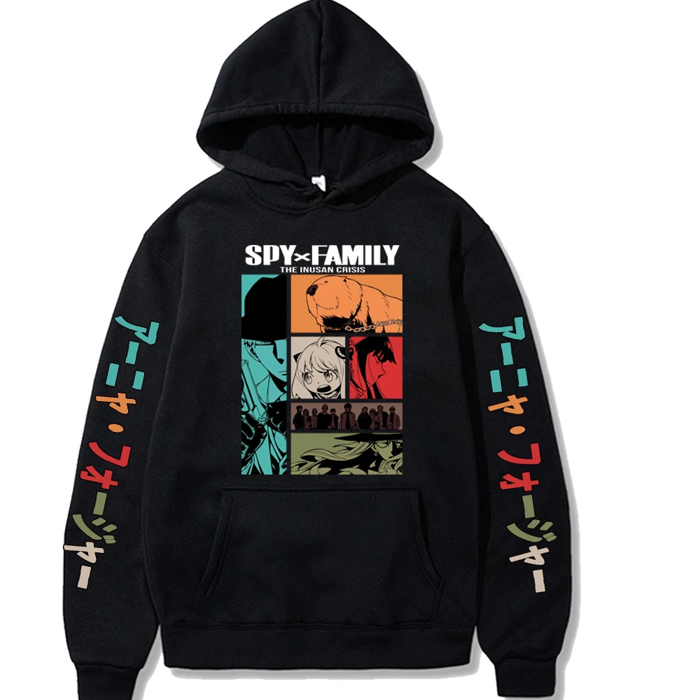 

Unisex Anime Hoodie Spy X Family Pullovers Tops Long Sleeves Hip Hop Streetwear