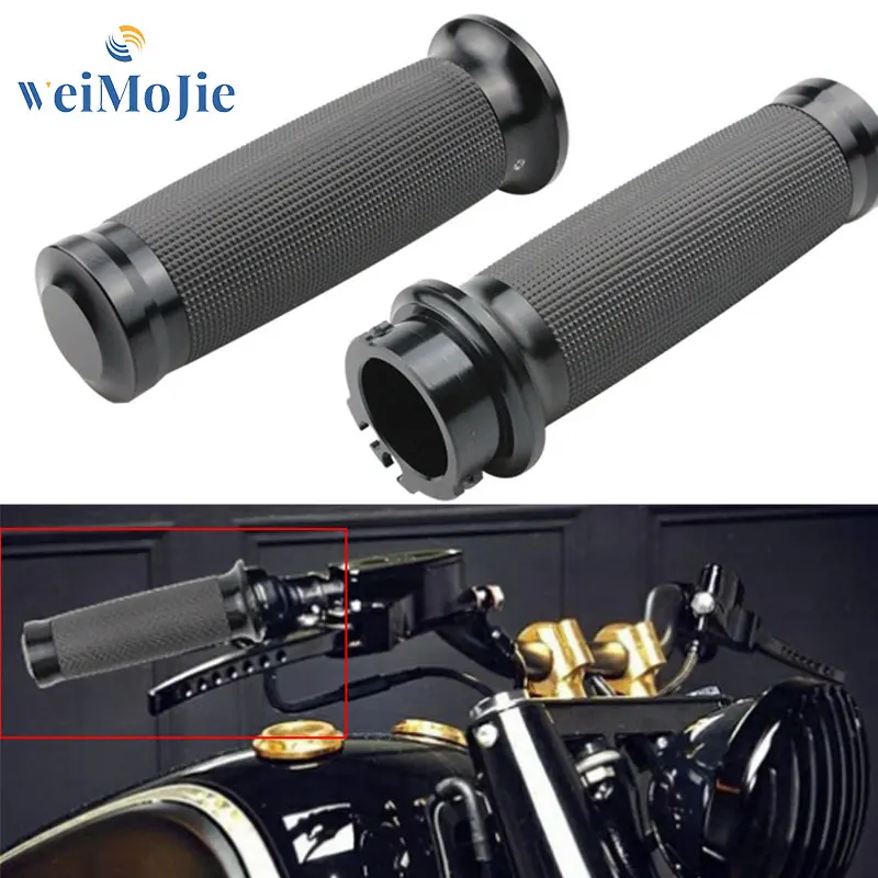 

Universal Motorcycle 1" Hand Grip Handle Bar Handlebar Black For Harley Touring Sportster 883 1200 XR XL VRSC Dyna Softail Glide