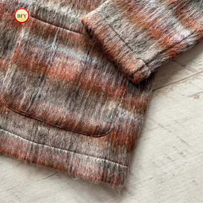 23ss мохеровый кардиган премиум-класса на осень и зиму в шотландскую клетку наш Legacy
