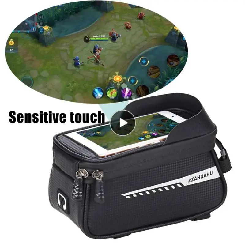 

Rainproof Bicycle Front Frame Touch Screen Phone Bag MTB Top Tube Waterproof Smartphone Touch Screen Case Holde