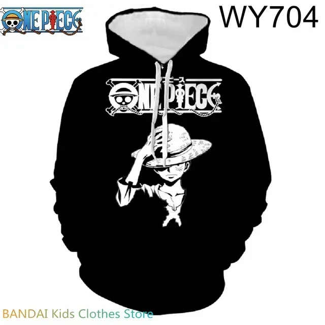 

Men's Hoodie One Piece Luffy 3D Printing Cool Men's Oversized Clothes Cartoon Anime Harajuku Women's Sportswear