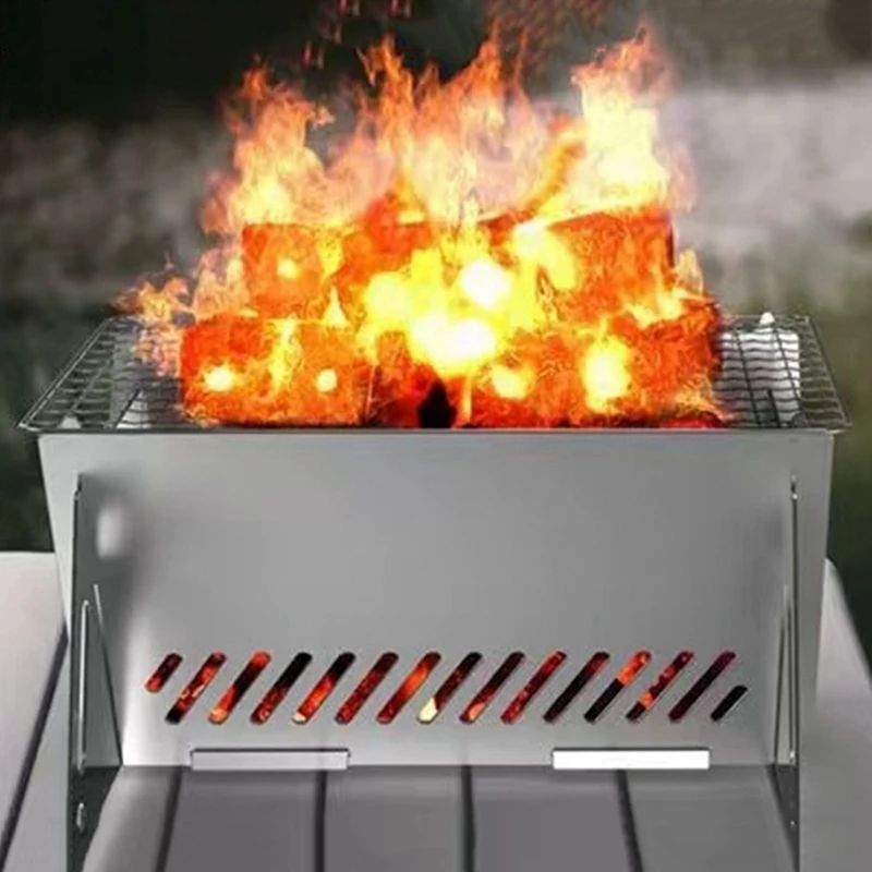 Портативная уличная складная карточная печь из нержавеющей стали инкатор для