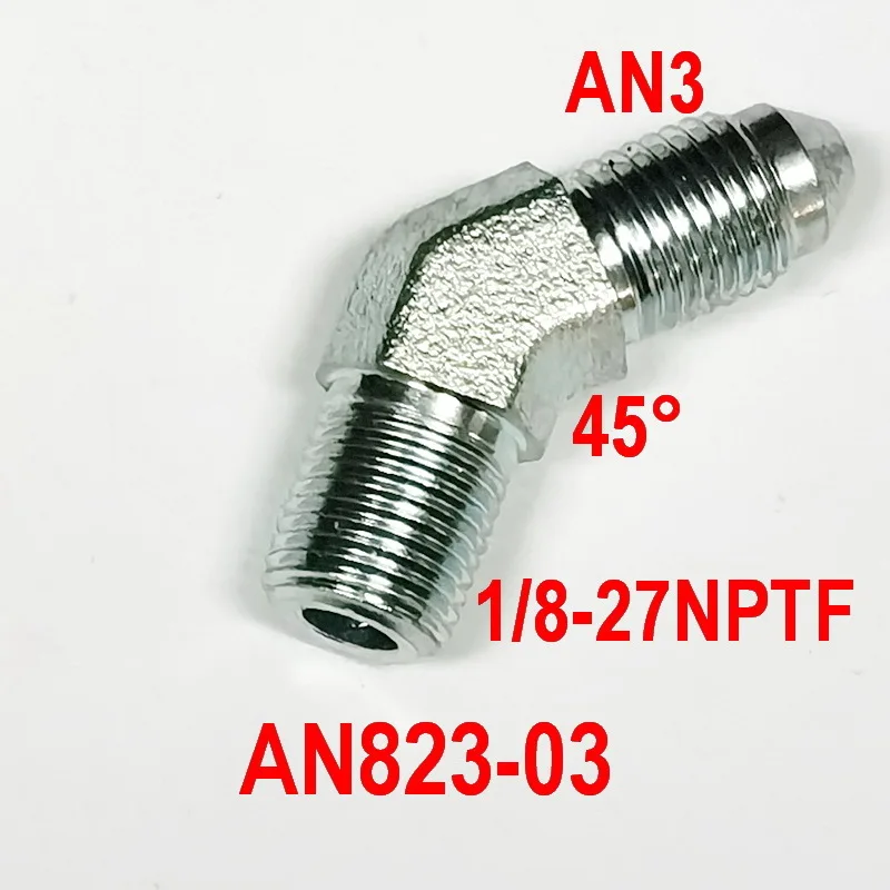 

AN3 45 ° 90 ° градусный локоть-3 A папа до 1/8-27 NPT резьбовой адаптер фитинги