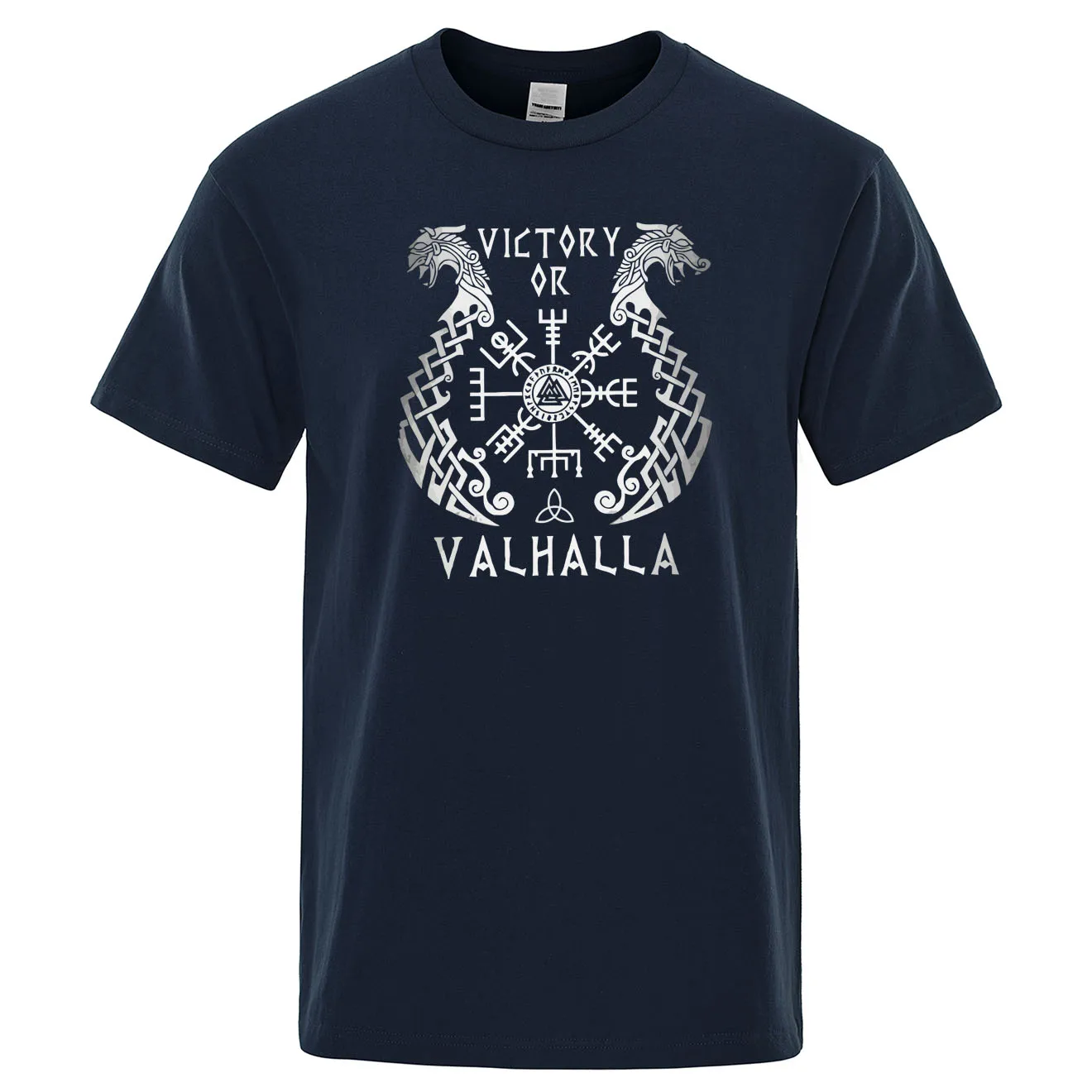 

Summer Print T shirt Men Short Sleeve Viking legend T-Shirt Retro Classic Tee Shirt Valhalla Odin Tops Mens Cotton Tshirt