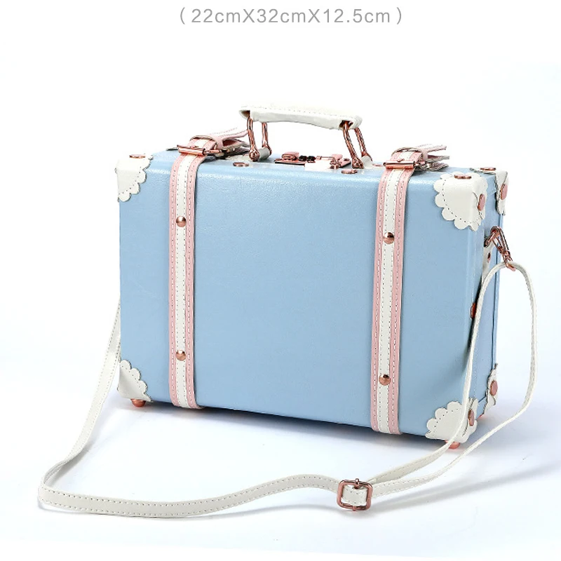 2022 New 13 inch Women Mini Travel Hand Luggage Cosmetic Case Small Makeup Carrying Pouch Suitcase