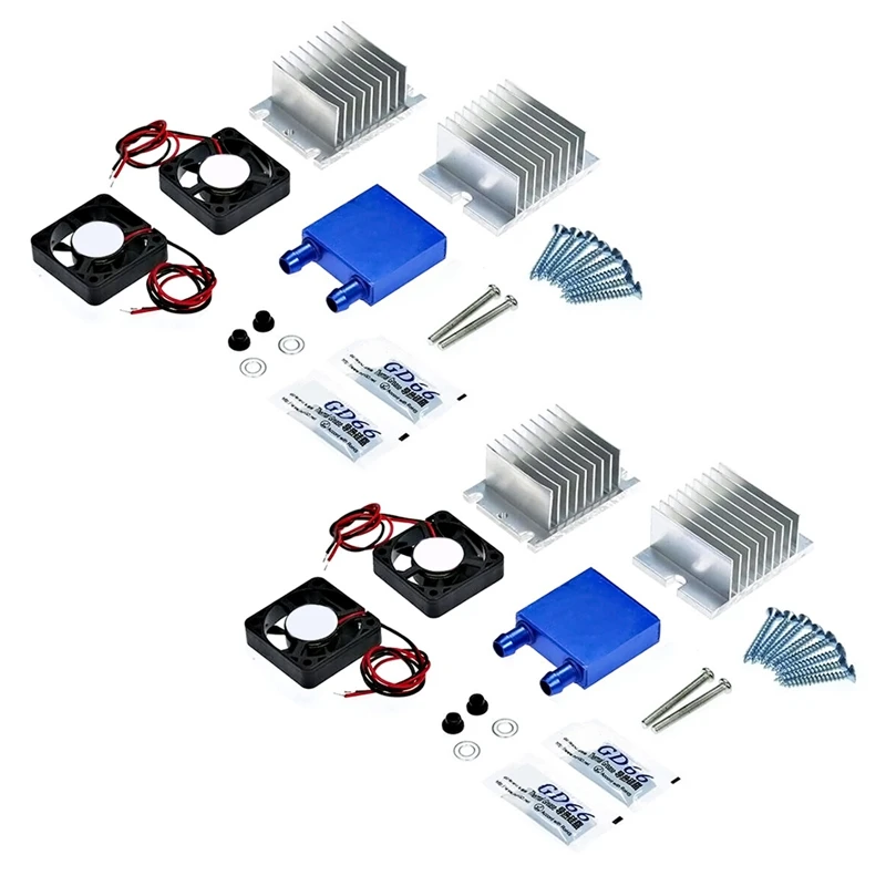 

2 Set Mini Air Conditioner DIY Kit Thermoelectric Peltier Cooler Refrigeration Cooling System + Fan for Home Tool