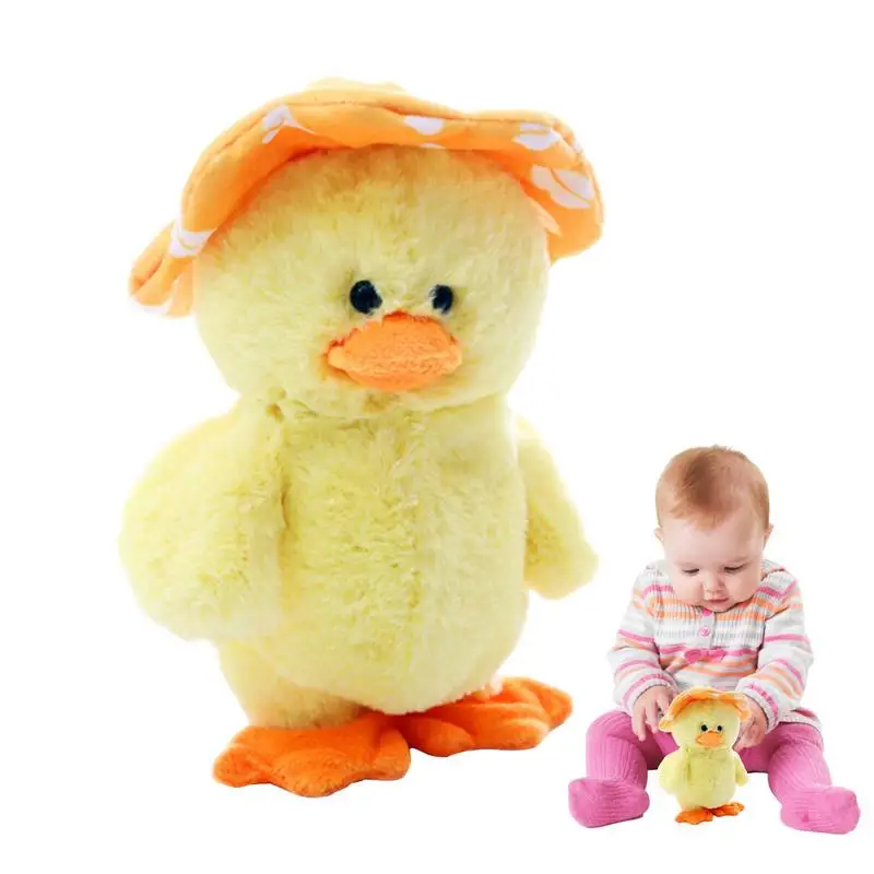 

Talking Stuffed Animal Interactive Musical Soft Sensory Learning Toy Singing Yellow Duck Plush Toy Speaking Animal Plush Toy