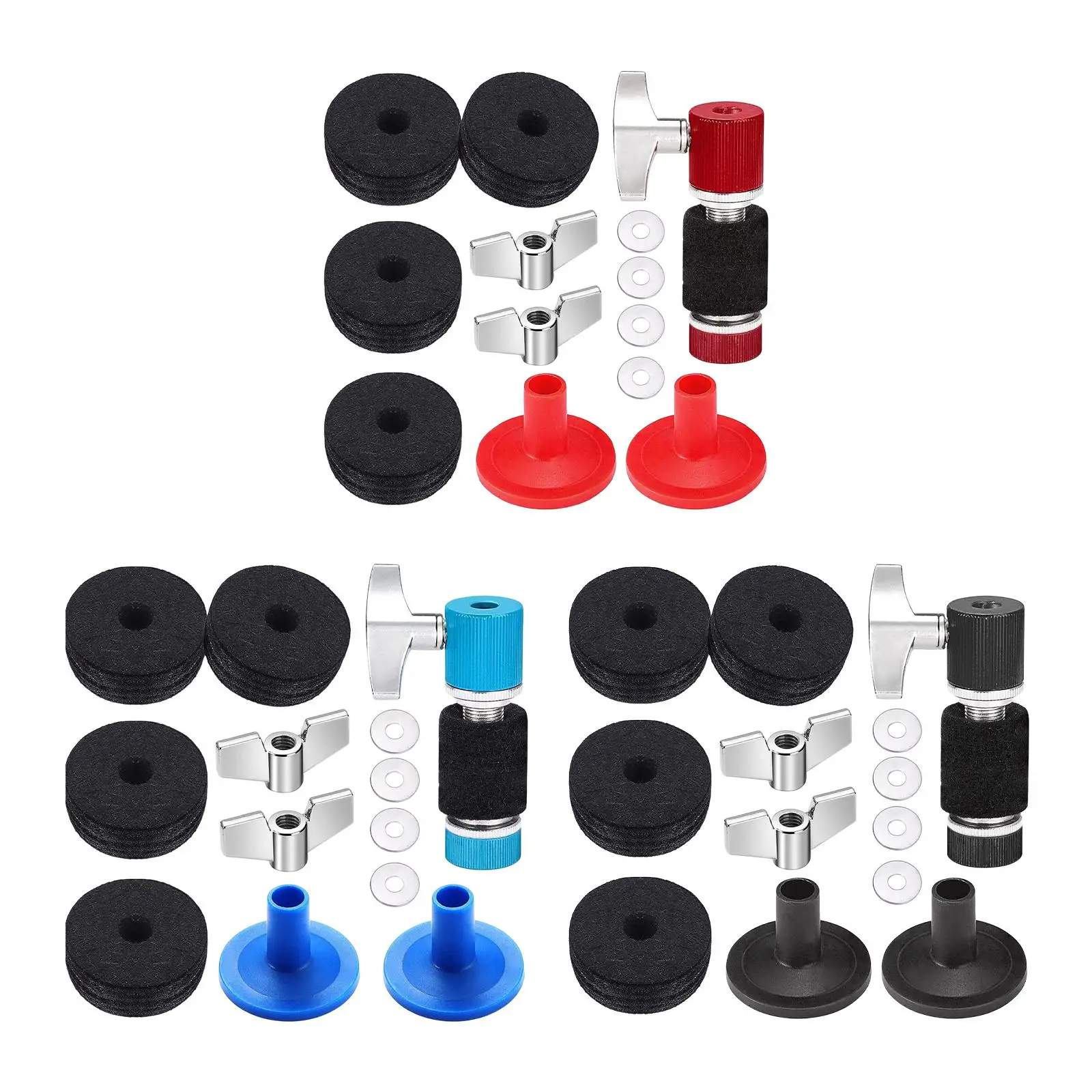 

13x Cymbal Felt Kits Cymbal Replacement Accessories for Drum Set, Hi Hat Clutch Felt Drum Cymbal Felt Pads