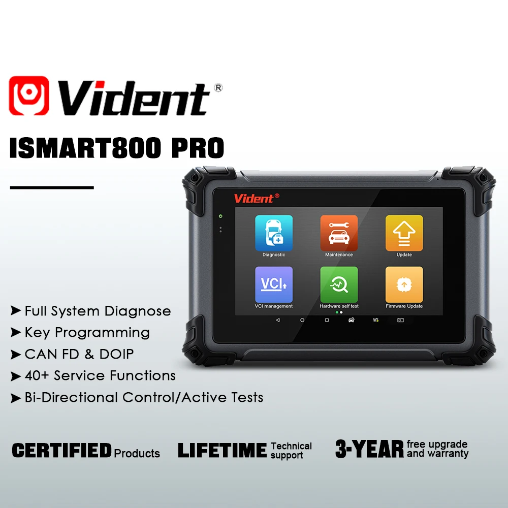VIDENT iSmart800 Pro Инструмент диагностики всей системы 40+ Функции обслуживания Активный