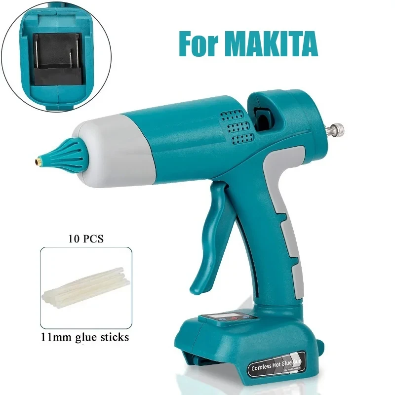 Термоклеевой пистолет для Makita/Dewalt/Bosch/Milwaukee/Ryobi, 18 в, литиевая батарея для декоративно-прикладного искусства и самостоятельного ремонта, электрический тепловой инструмент