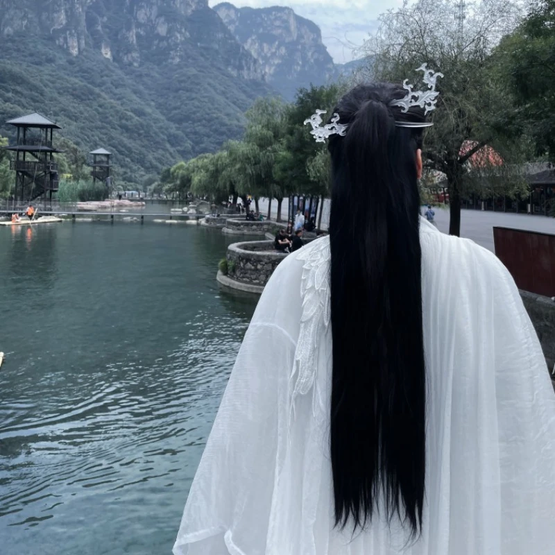 Headdress Women's Frosted Crystal-like Lotus Shape Handmade Transparent Hairpin Chinese Clothing Accessories Performance Props