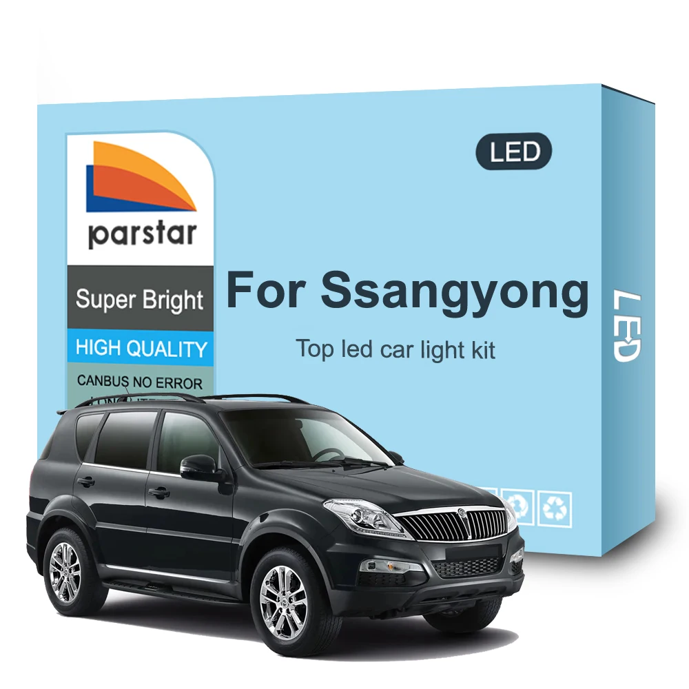 Parstar LED Interior Light Lamp Kit For Ssangyong Korando Rexton Kyron Musso Actyon Sports Tivoli XLV Rodius Stavic Turismo Bulb