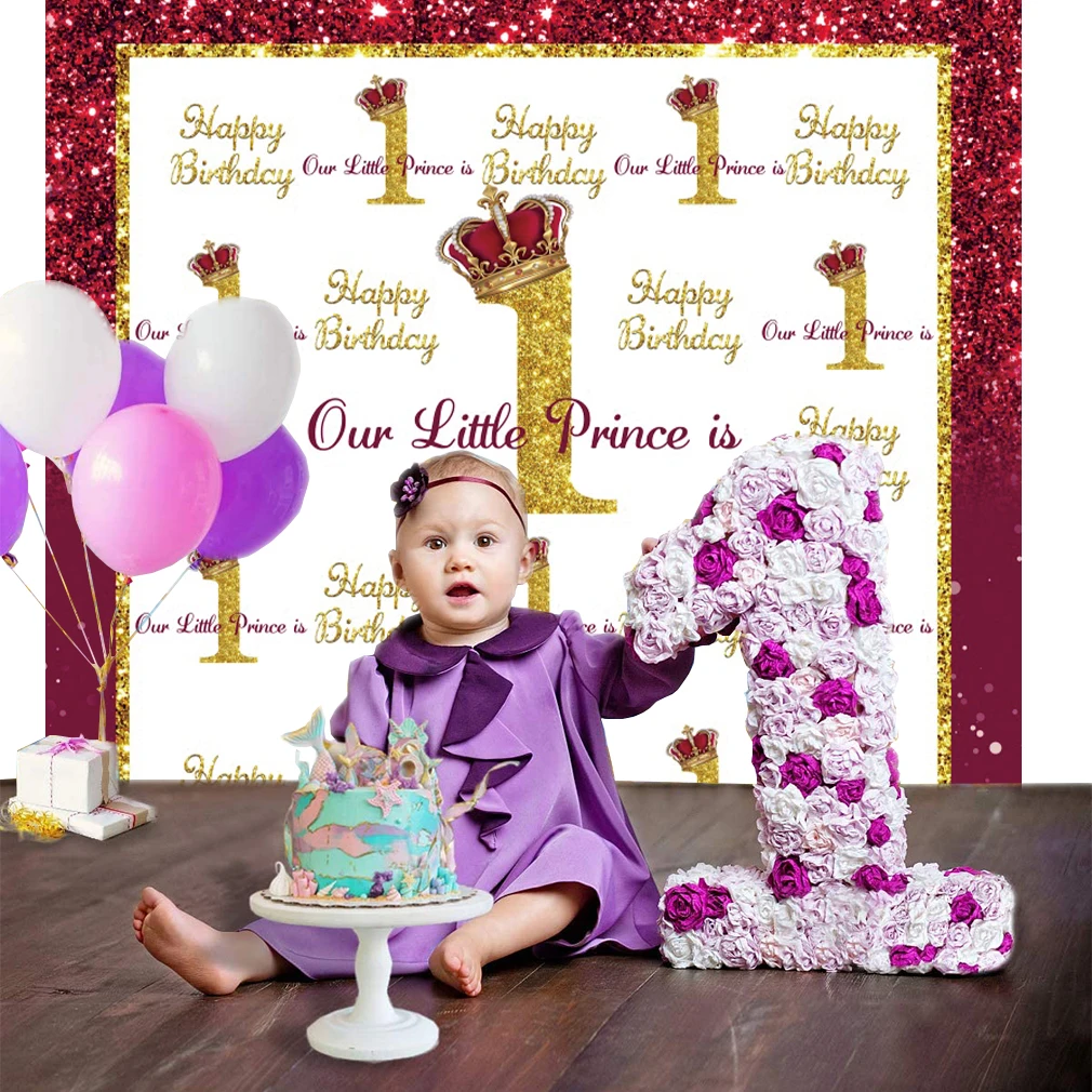 Фон для фотографирования с изображением мальчика и девочки в честь Дня Рождения 1