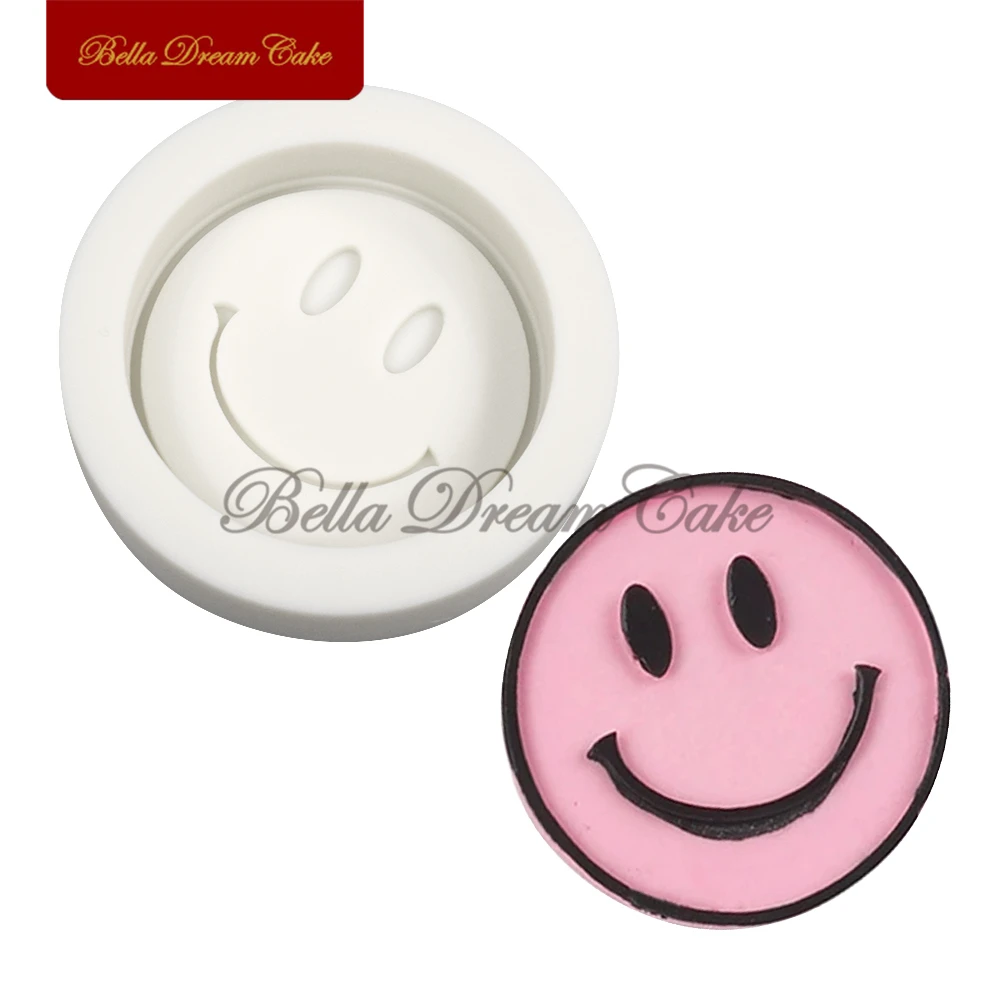 

3D круглая/Цветочная форма, улыбка, силиконовая форма, искусственная глина, модель мыла, кухонная посуда для выпечки