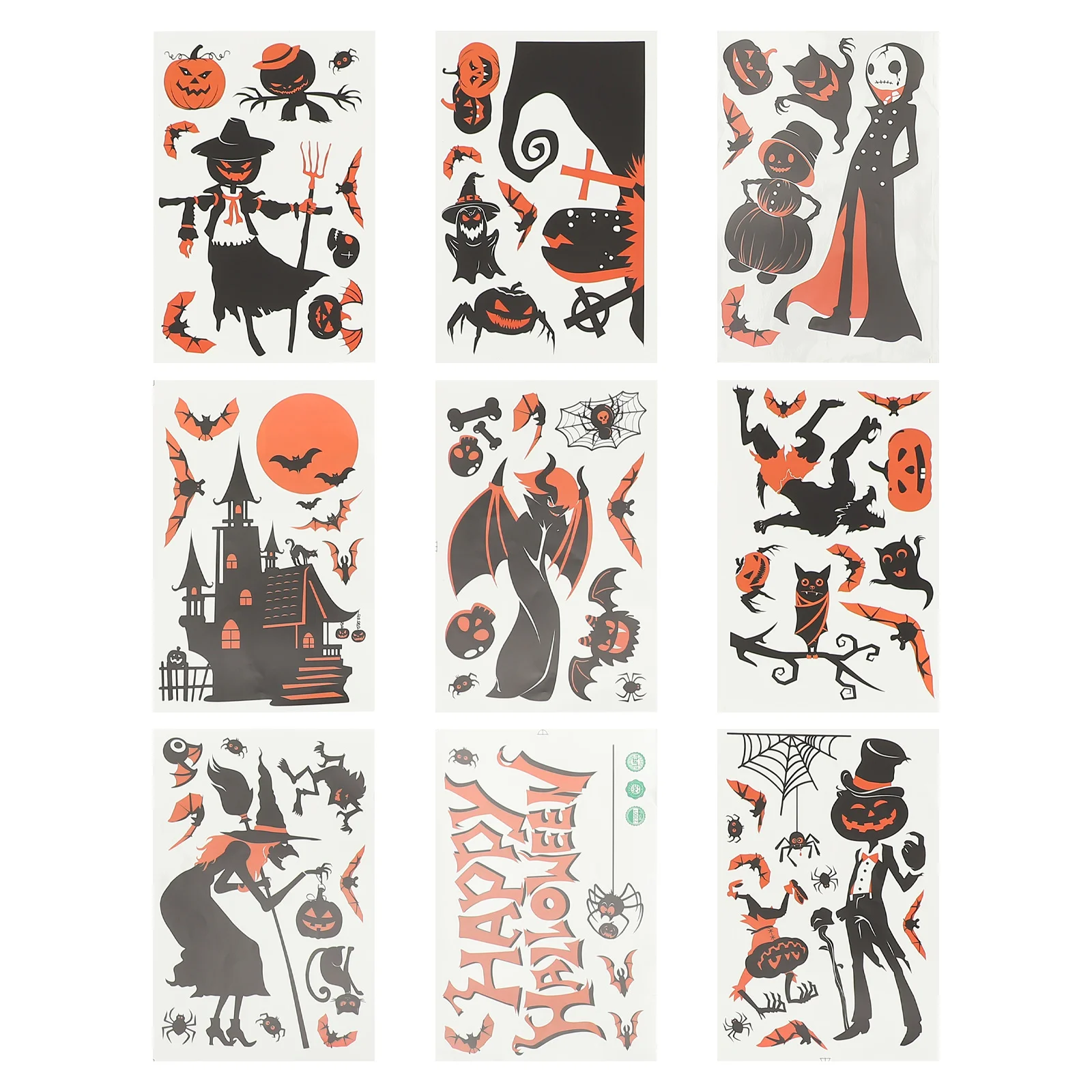 

Window Sticker Stickers Clings Decals Glass Cling Wall Ghost Pumpkin Decorationsdecal Party Bat Decor Horror Pvc Home Spooky