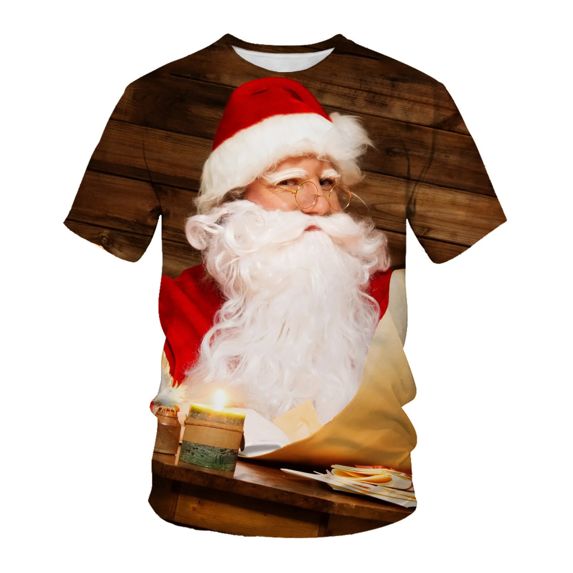 

Новинка 2023, футболки с 3D-графикой, Мужская Дизайнерская Рождественская Повседневная Спортивная футболка с Санта-Клаусом, футболка Y2K, свободные топы большого размера, футболка в подарок