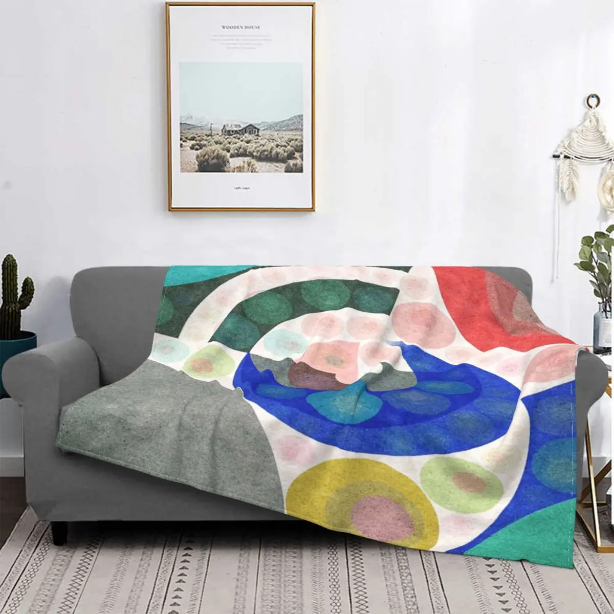 

Manta minimalista circular, cubrecama, cama a quadros, cubierta de playa, manta double, colcha de verano
