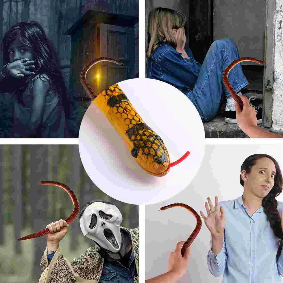 8 шт. хитрая деревянная имитация змеи на Хэллоуин детские игрушки реалистичные