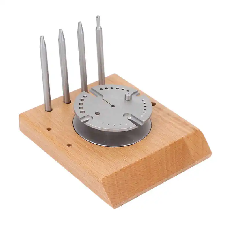 Watch Movement Balance Holder Wooden Base Watch Balance Wheel Stand for Watch Repairing Tool Accessory for Watchmaker